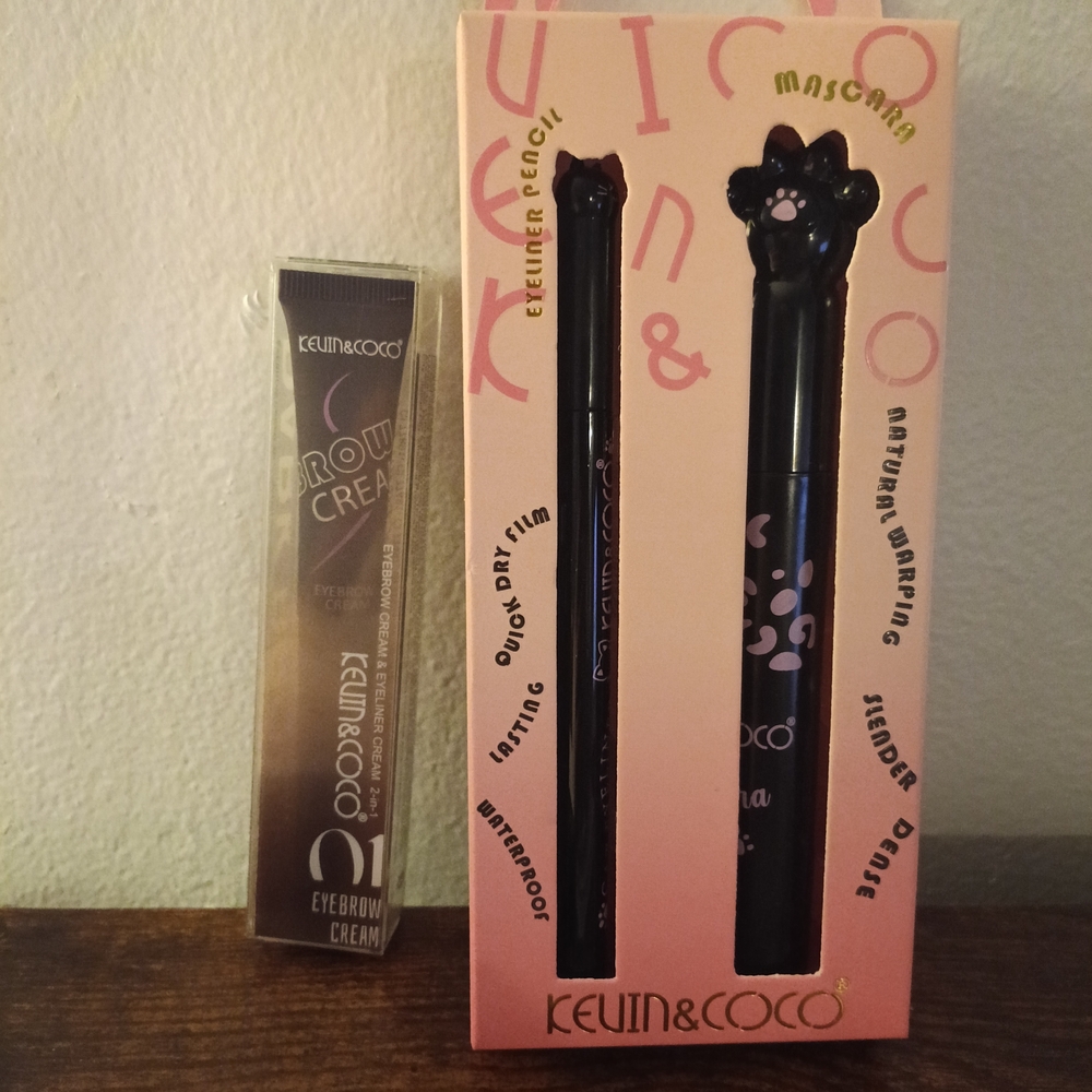 Eyebrow Cream and Mascara Set - Black